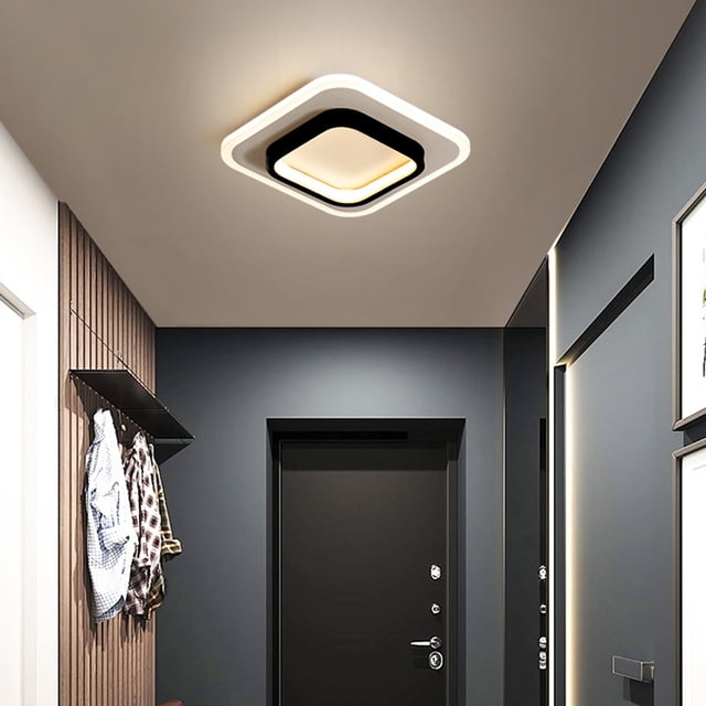 Lámpara de techo LED para dormitorio Interior Pasillo Pasillo Pasillo (Square Warm) DQrwqpou Para Estrenar