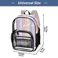 thumbnail image 4 of PVC Transparent Backpacks Clear Backpack for Travel and Outings Unicorns and Rainbow Stripes, 4 of 7