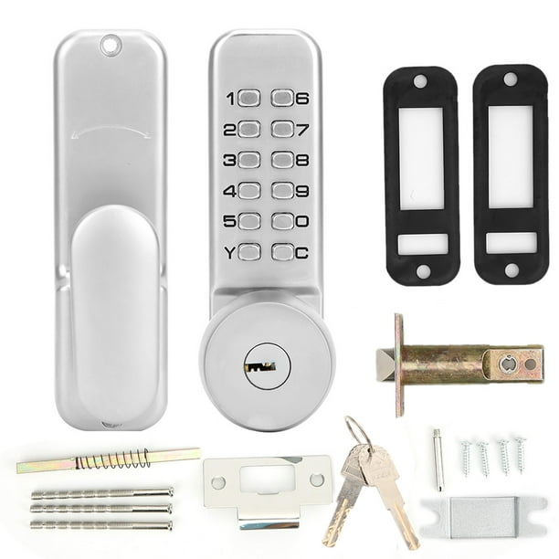 Cerradura de puerta mecánica Jadeshay digital sin Llave color Plata 1-11 dígitos