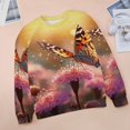 thumbnail image 6 of Wildflowers Butterfly Womens Oversized Sweatshirts Hoodies Crewneck Casual Tops Comfy FallWinter Clothes 2024, 6 of 7