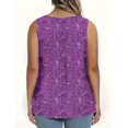 thumbnail image 4 of Ounisa Womens Summer Sleeveless Tank Top V Neck Button Blouse Casual Pleated Basic Henley Shirts, 4 of 4