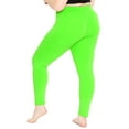 thumbnail image 2 of Stretch Is Comfort Women's Oh so Soft PS Leggings Neon Lime 4X, 2 of 6