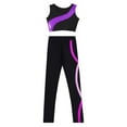 thumbnail image 6 of iiniim Girls' 2 Piece Athletic Leggings with Tank Crop Tops Outfits Sets for Gymnastics Sports Workout Fitness Purple&Rose 8, 6 of 7