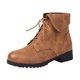 thumbnail image 1 of NECHOLOGY Botas Mujer Adulto Femenino Zapatos Botines para mujer Botas de equitación de cuero sólido a la moda para mujer, botas Vintage de fondo con cordones (Yellow, 6.5), 1 of 7