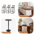 thumbnail image 4 of MAYEERTY Bar Stool Set of 3 - Counter Height with Back, Armless for Kitchen Island (Black & Walnut Brown), 4 of 6