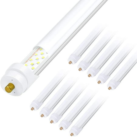 

8 Foot Led Lights T8 8ft Led Bulbs 72W 9000LM F96t12 Led T12 Replacement Tubes Frosted Cover Fluorescent Light Bulb 5000K led Shop Light(10 Pack)