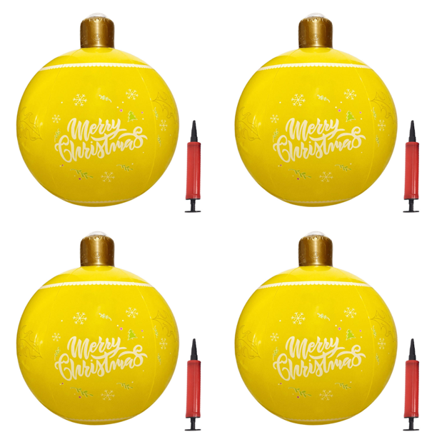 Navidad Inflable PVC 24 Pulgadas Decorada Al Aire Libre () Amarilla