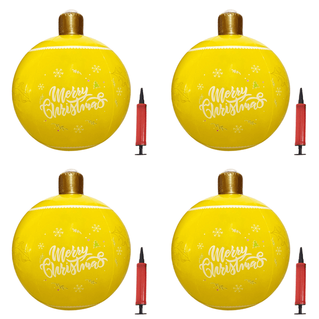 Navidad Inflable PVC 24 Pulgadas Decorada Al Aire Libre () Amarilla