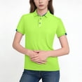 thumbnail image 2 of jobturf Golf Shirts for Women Dressy Casual Collared Work Blouses Comfy Loose Plus Size Basic Tees Trendy Color Block Summer Tops S-4XL, 2 of 6
