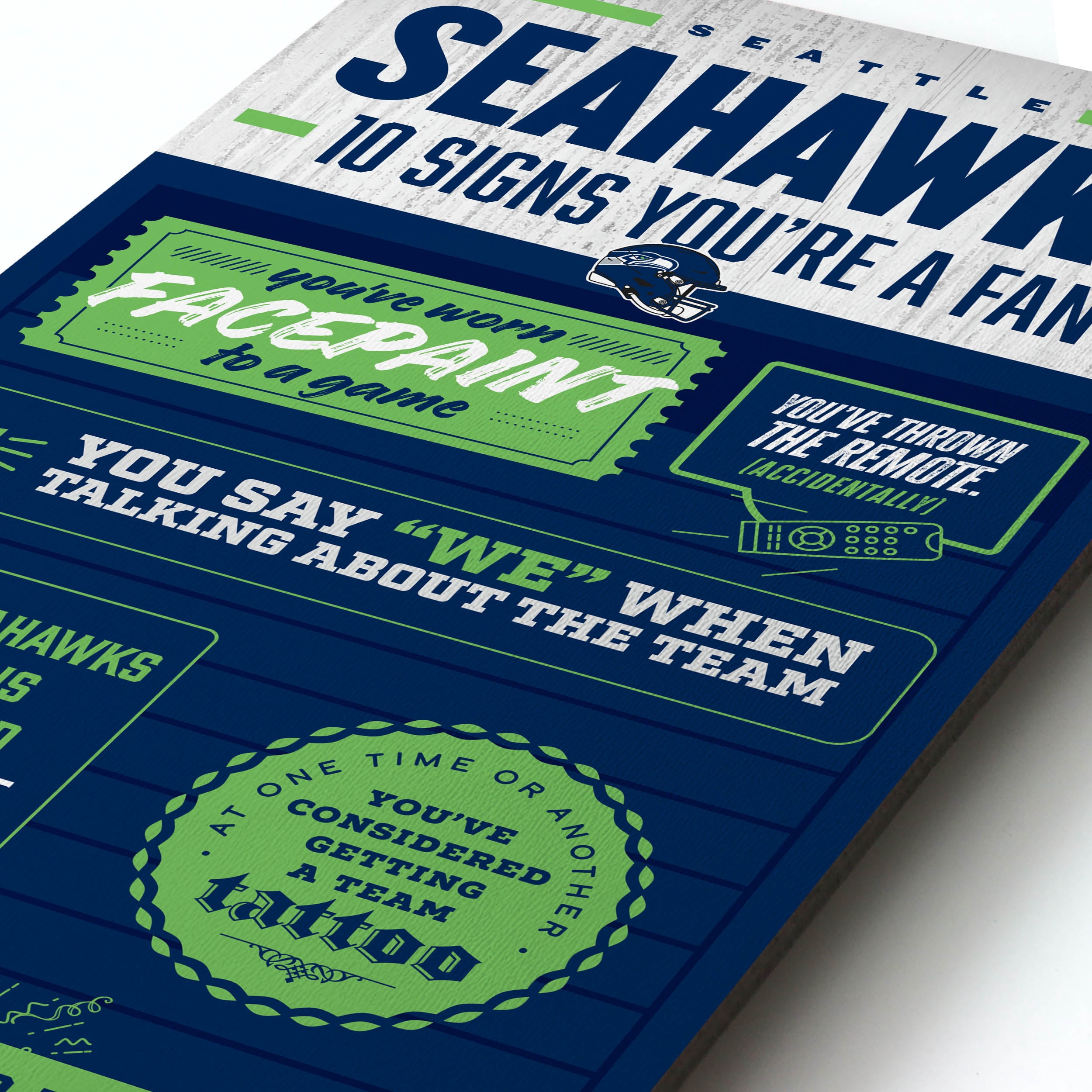 YouTheFan NFL Seattle Seahawks 3D Top 10 Wall Art