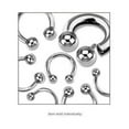 thumbnail image 2 of Internally Threaded circular barbell Horseshoe Ring Surgical Steel, 2 of 2