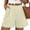 Khaki, variant on Womens Shorts Dressy High Waisted Wide Leg Tailored Shorts Pleated Business Casual Work Trouser Shorts Wine XL(XL)