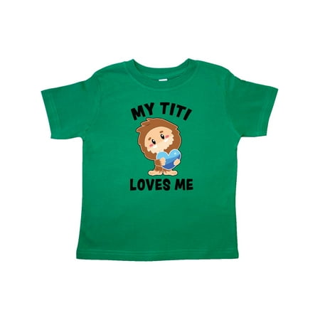 

Inktastic Cute Bigfoot My Titi Loves Me Gift Toddler Boy Girl T-Shirt