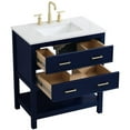 thumbnail image 5 of Elegant Kitchen and Bath 30 inch Single Bathroom Vanity in Blue, 5 of 15