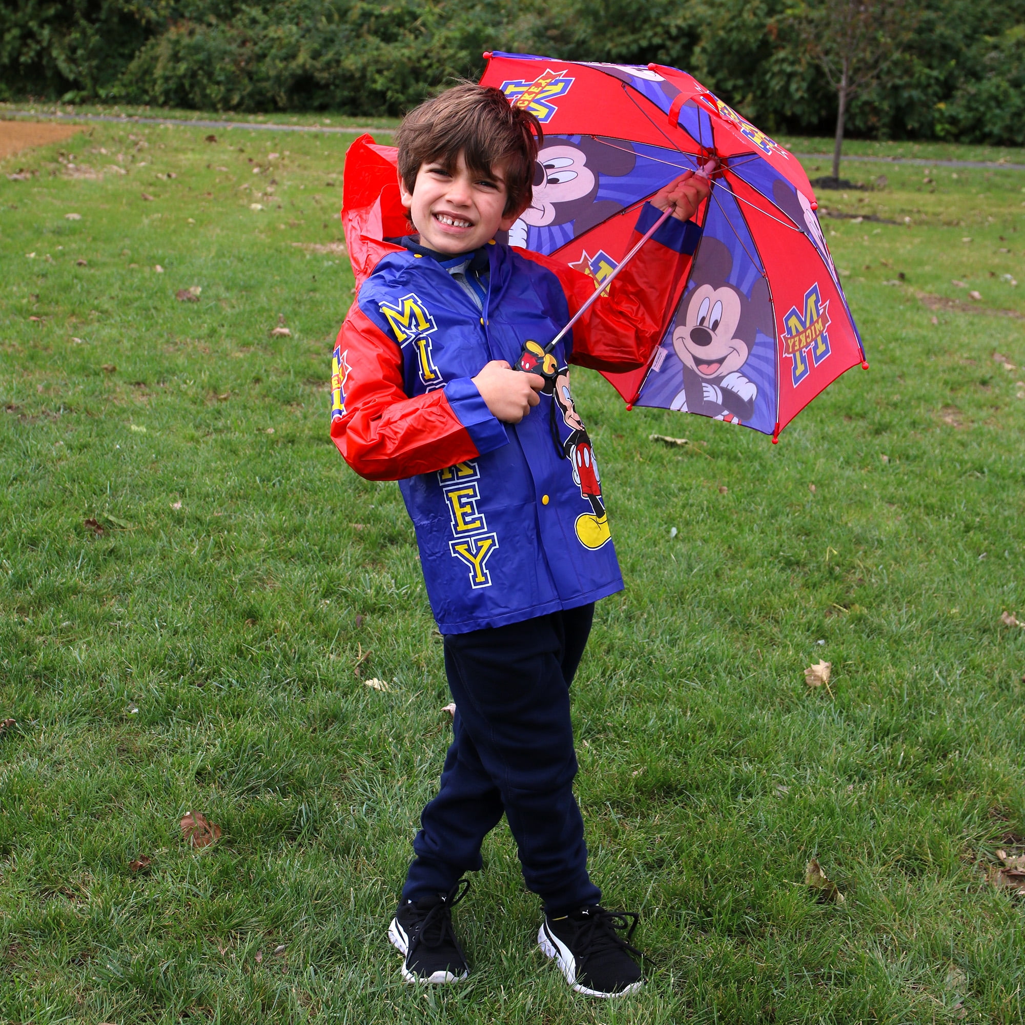 Kids Rain Poncho Waterproof Disney Boys Umbrella And Poncho