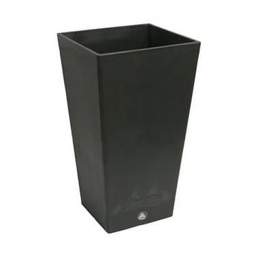 Algreen Products 17235 14 x 24 in. Valencia Square Taper Planter with Elevated Plant Shelf - Slate