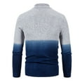 thumbnail image 3 of RYRJJ Men's Mock Turtleneck Sweater Long Sleeve Slim Fit Lightweight Soft Casual Pullover Stretch Gradient Knit Sweaters Top(Blue,XL), 3 of 8