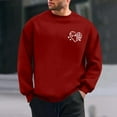 thumbnail image 2 of YOIAVAIOY Sweatshirt for Men Love Heart Graphic Print Long Sleeve Pullover Valentine's Day Sweatshirts Casual Sweatshirts Red XL, 2 of 9