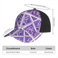 thumbnail image 2 of Curved Design Along The Top Of The Baseball Cap Reinforced Adjustable Breasted Four Seasons Available Mediumpurple Moroccan Trellis Hand-Drawn Sketch_3, 2 of 8