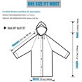 thumbnail image 2 of Raincoat, [1 Pack] Portable EVA Rain Coats Reusable Rain Poncho with Hood and Elastic Cuff Sleeves, 2 of 7