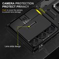 thumbnail image 5 of Armor Case for Samsung Galaxy S25 Ultra, Sliding Lens Camera Cover Protection Ring Kickstand Compatible with Magnetic Car Mount Holder Military Grade Hybrid Rugged PC Soft TPU Shockproof Case,Black, 5 of 7