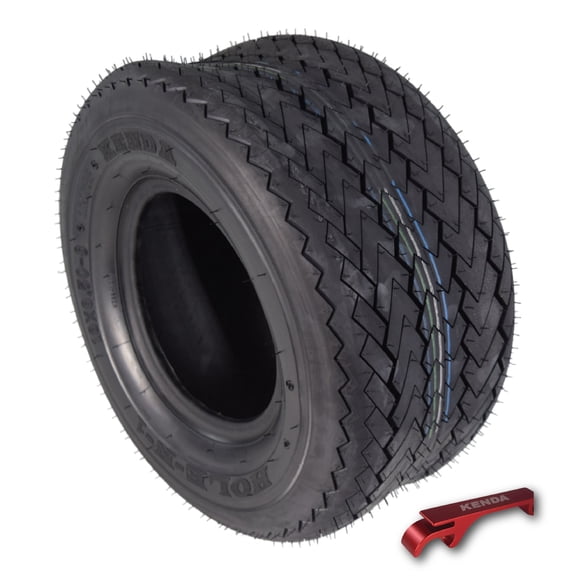 Kenda Hole-N-1 K389 18x8.5-8 Tubeless Golf Cart Turf Tire 4-Ply Rating with Keychain - Hole in one - Single
