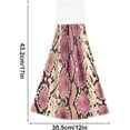 thumbnail image 3 of SKYSONIC 2 PCS 12"x17" Hand Towels for Kitchen Snake Skin Pattern Bathroom Hand Towels Kitchen Towels with Hanging Loop, Animal Brown Snakeskin Hanging Tie Towels, 3 of 6