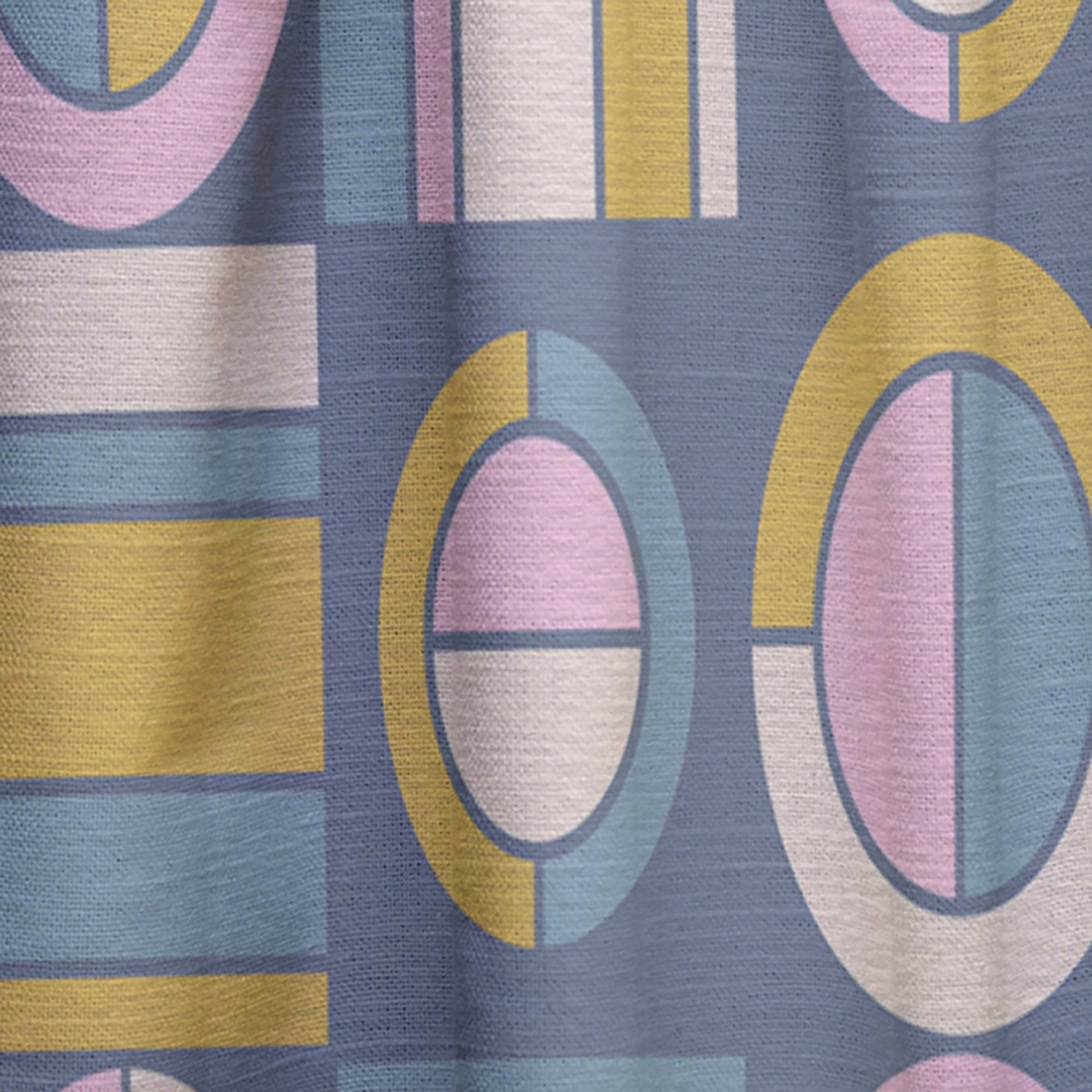 Designart 'Circular Design Retro Pattern I' Mid-Century Modern Curtain Panel
