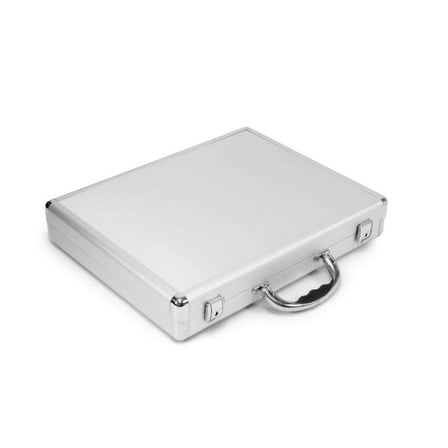12.25 in. Smooth Aluminum Portfolio Case in Silver