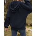 thumbnail image 5 of Sweatshirt for Women Color Block Pocket Zip-up Hoodies Jacket for Women with Adjustable Drawstring Alsol Lamesa, 5 of 6