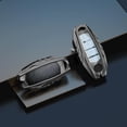 thumbnail image 3 of Zinc Alloy Key Fob Cover,Keychain,Full Protection Car Key Case for Altima Maxima Murano Pathfinder Rogue Sentra Versa Titan XD GTR Armada Smart Keyshell Accessories,Gun Color,For Nissan A, 3 of 9