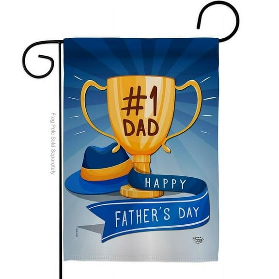 Ornament Collection G192364-BO No1 Dad Family Father Day 13 x 18.5 in. Double-Sided Decorative Vertical Garden Flags for House Decoration Banner Yard Gift