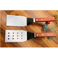 thumbnail image 4 of Stainless Steel Metal Spatula Burger Turner Spatula,Burger Turnpers,Solid Cooking Spatula,Perforated Cooking Spatula and Griddle Spatula,Hamburger Turner with wooden handle for Barbecue, Steak, Pizza, 4 of 7