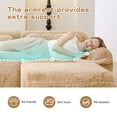thumbnail image 5 of 3-seat U-shaped Boneless Sofa,32D High Density Sponge Bottom,Anti-Slip Design with Chaise,Free Combination Full-compression Vacuum Packaging,Deep Seat Design for Bedroom,Study and Home Theater(Khaki), 5 of 11