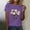 Purple, variant on ATENAR T Shirts for Women Breathable Shirts Fashion Casual Tops Green 3XL