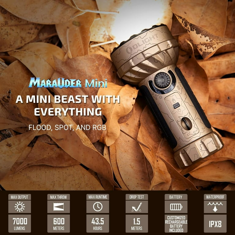 OLIGHT Marauder Mini 7,000 Lumens Bright Flashlight with 600
