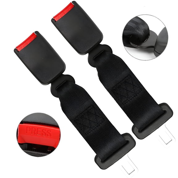 ACDANC 2pcs Seat Belt Extender Safety Car Seat Extension Universal Common Size 7/8 Buckle