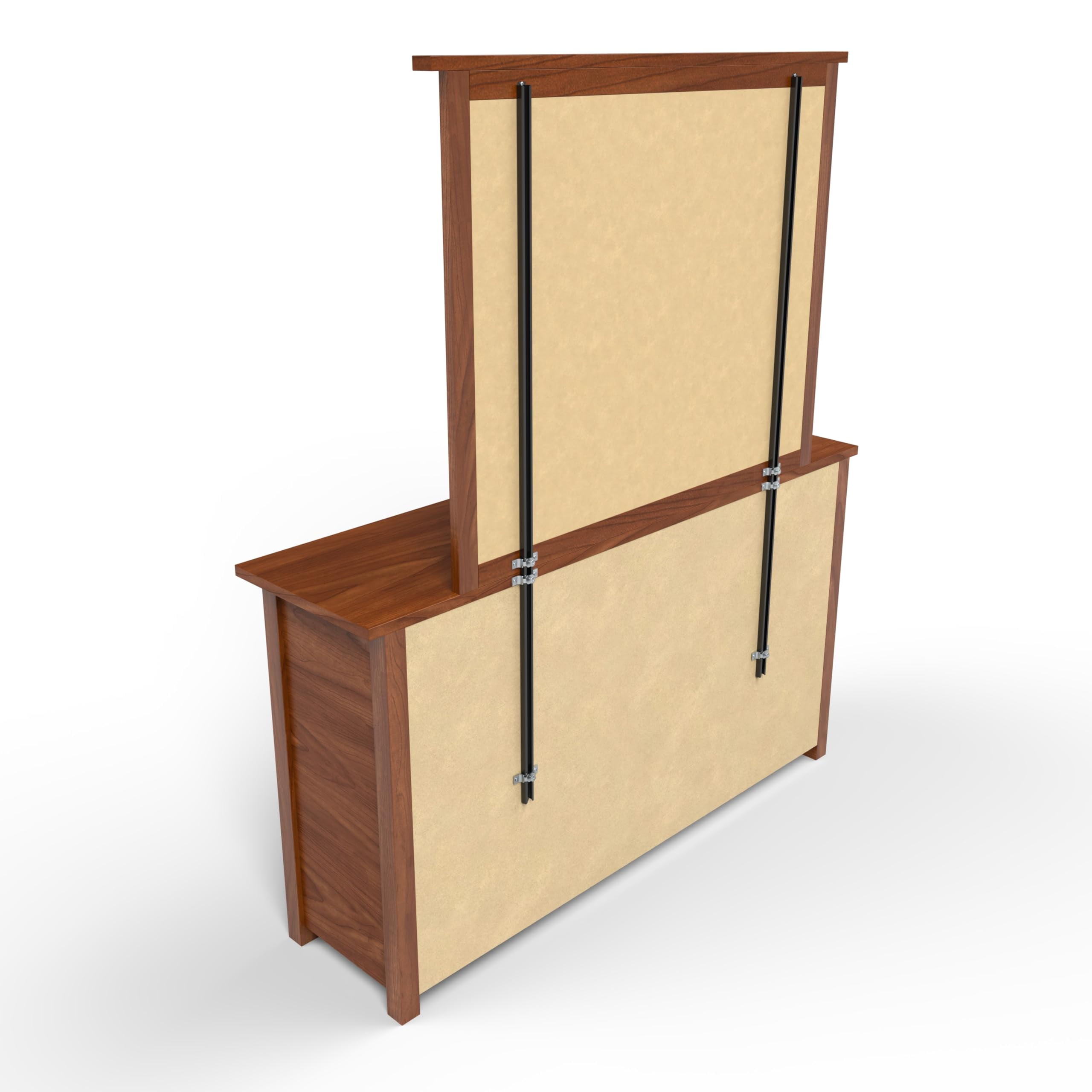 Universal Mirror Support System | Adjustable Mounting Brackets | Attach to Dressers & Other Furniture | Add Safety & Stability to Mirror Dressers | 60"