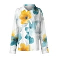 thumbnail image 3 of Hvyesh Womens Print Button Down Shirts Long Sleeve Tunic Tops Casual Collared Blouses Loose Fit Hawaiian Shirt, 3 of 3