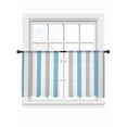 thumbnail image 6 of Blue Grey Striped Sheer Curtains for Living Room Bedroom Geometric Vertical Stripes Minimalist Sheer Curtains 45 Inch Long 2 Panels Set Light Filtering Curtain Window Treatments Drapes, 6 of 6