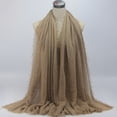 thumbnail image 2 of Beugl Women Scarf Clearance, Premium Viscose Maxi Crinkle Cloud Hijab Scarf Shawl Soft Islam Muslim Kh19# Hair Scarf for Women Khaki One Size, 2 of 2