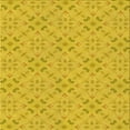 thumbnail image 1 of Ahgly Company Tapis d'Intérieur Lavable en Machine Carré Jaune Transitionnel, 5 Pieds Carré, 1 of 7