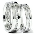 thumbnail image 2 of Pompeii3 2 1/2ct Diamond Matching Eternity Ring Set 14K White Gold, 2 of 6