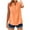 #0013-Orange, variant on Ailaofu Women's Sleeveless V Neck Tunic Tank Tops Blouse Shirts Quick Dry Lightweight
