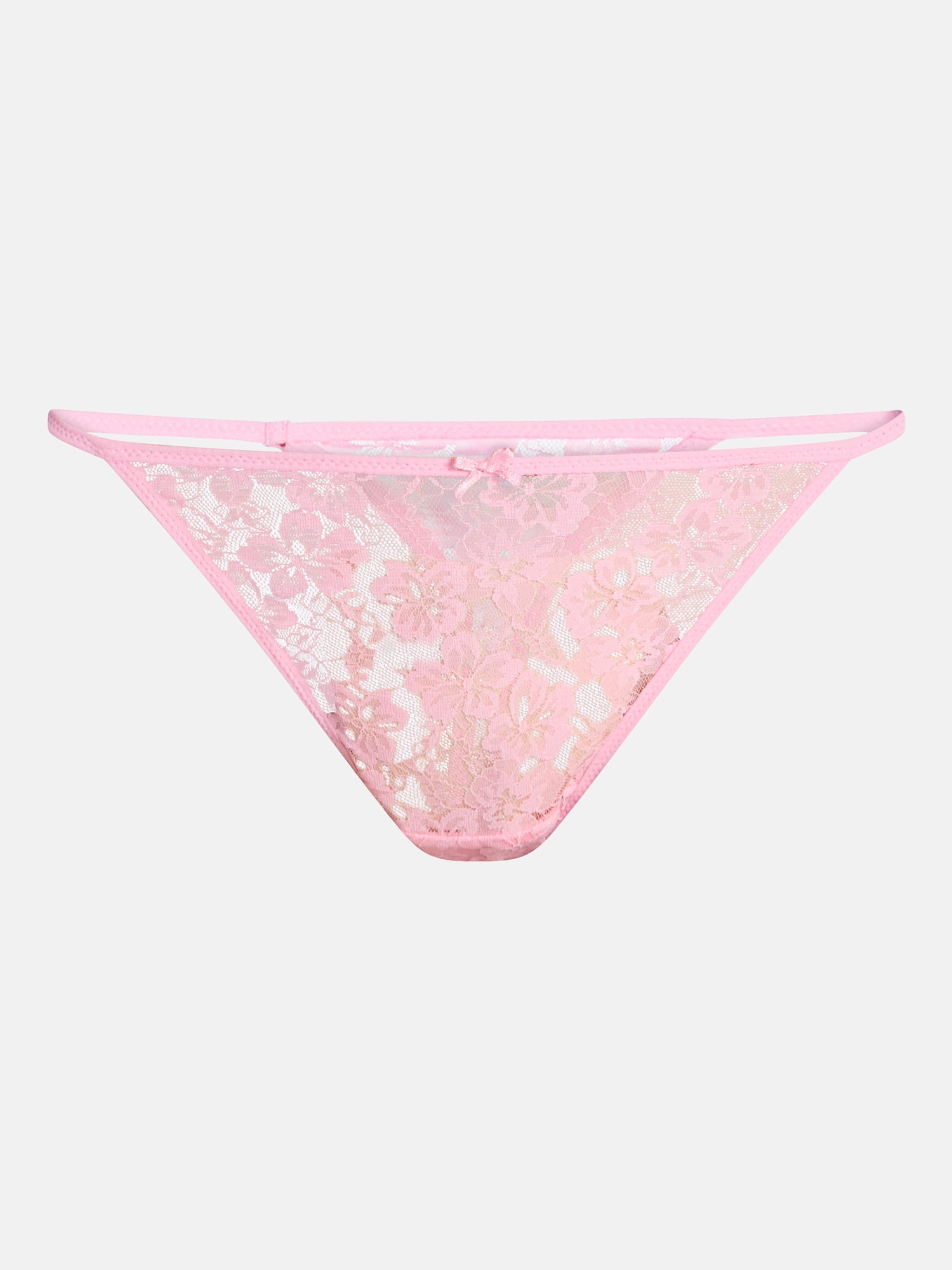 No Boundaries Women’s All Over Lace Thong Underwear, 3-Pack, Sizes XS-XXXL
