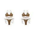 thumbnail image 1 of Yuarrent Conjunto de bikinis sexy Lindo traje de baño de piezas Traje de baño amigable con la piel Conveniente Push-Up Ligero Ropa de playa Type2 NO2, 1 of 6