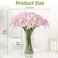 thumbnail image 2 of 24 Pcs Artificial Calla Lilies in Glass Vase - Bendable Stems for Home Decor, Wedding Centerpiece & Gift, 2 of 13