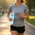thumbnail image 4 of Leakproof Water Bottle With Extra Spray Head & Straw 600ml Sports Water Bottle Drinking And Spraying Misting Bottle For Cooling And Hydration, Gym, Sports, Outdoors And Office, Blue, 4 of 6