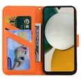 thumbnail image 5 of SaniMore for Samsung Galaxy A14 5G Case, PU Leather Flip Folio Cover with Stand, Card Slots, [Lovely Pet Magnetic Clasp] Full Protetcion Shockproof TPU Wallet Shell for Samsung A14 5G, Orange, 5 of 10