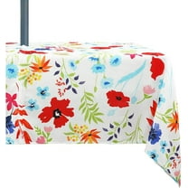 Outdoor Tablecloth with Umbrella Hole Umbrella Tablecloth Patio Tablecloths with Zipper for Courtyards, Terraces, and Beaches 60 x 84 in